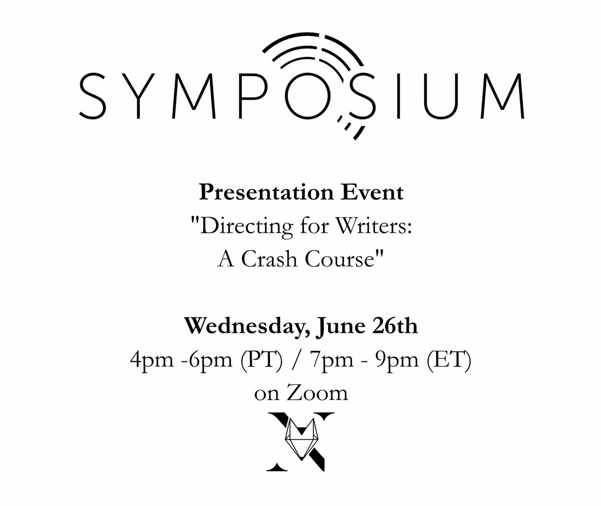 PipelineArtists's tweet image. TODAY.

Register by 4pm for this exclusive event hosted by @KevinTMorales.

Directing (for writers): a crash course on starting out and making your first film.

Check it out--

symposium.pipelineartists.com/directing-for-…

#Symposium #PipelineArtists #Screenwriting