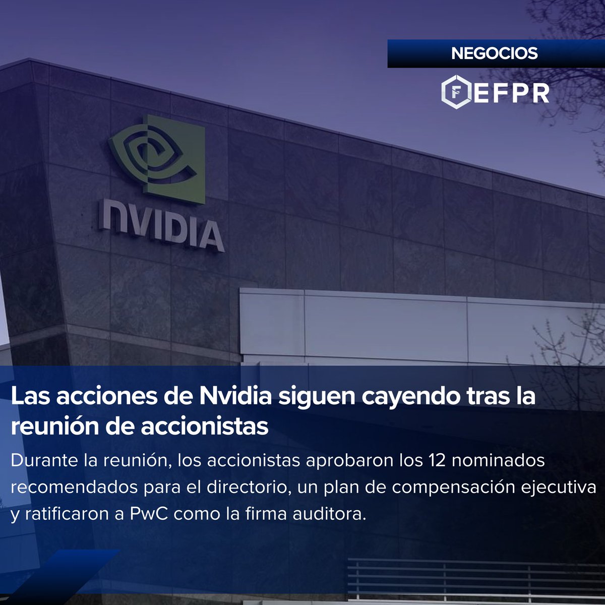 El evento, que duró 30 minutos, tuvo poco impacto en el precio de las acciones, que al mediodía cayeron un 2.2% hasta situarse en $123.36. Esta caída sigue a un repunte del 6.8% el martes.

Accede al link elforodepuertorico.com/las-acciones-d… para la noticia completa