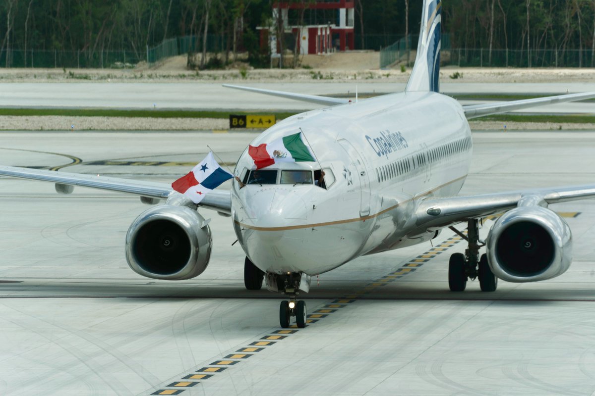 CPTQROO's tweet photo. We're excited to welcome the 160 tourists arriving on our new Panama-Tulum route by @CopaAirlines! Our paradise awaits with open arms, ready to offer magical experiences at every turn. 🌅✈️

#QuintanaRoo #CaribeMexicano #TheSignatureParadise https://t.co/z035M3dKIK