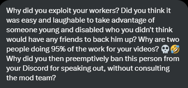 its_hipolita's tweet photo. Hey all, signal boosting for an acquaintance, whose labor was exploited by youtuber That Chemist

This thread will include all relevant links re said exploitation and how he took advantage of interns' work and has refused to pay them. Please RT and boost
https://t.co/d5YuzUjbP9 https://t.co/GegS6P3X8c