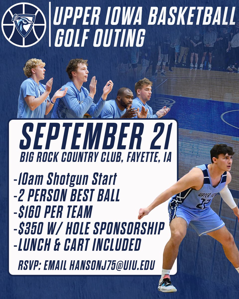 We're excited to announce our first ever Men's Basketball Golf Outing on September 21st, 2024.

This is a fantastic opportunity to:

- Meet the Men's Basketball Team
- Win Exciting Prizes
- Enjoy a Fun Day on the Course

Online Registration events.idonate.com/peacockhoopsgo…