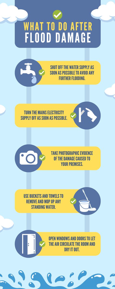 golawrencelaws's tweet image. After a flood, prioritize safety! Check out our infographic and follow these steps to ensure a safe and efficient recovery.
#PropertyDamage #HowToClaim #LawrenceLaws