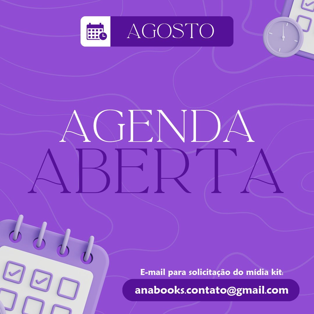 bibliverso's tweet photo. AGENDA DE AGOSTO ESTÁ ABERTA!

Caro(a) autor(a),

Minha agenda para publi de agosto está oficial aberta.  Entre em contato comigo pelo e-mail, WhatsApp ou DM para solicitar o envio do mídia kit. 💜 https://t.co/CDrkv9Xhm8