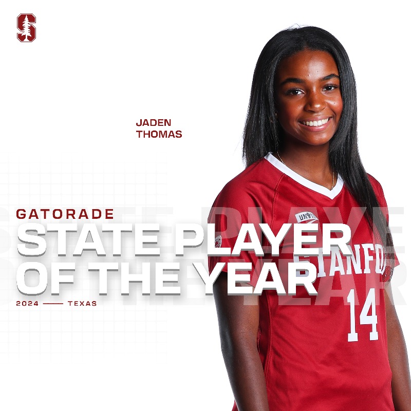 StanfordWSoccer's tweet photo. The best of the best play on The Farm‼️

Stanford's incoming class features THREE Gatorade State Players of the Year 😤

🏆 Charlotte Kohler (California)
🏆 Sammy Smith (Idaho)
🏆 @JadenThomas_3 (Texas)

#GoStanford
