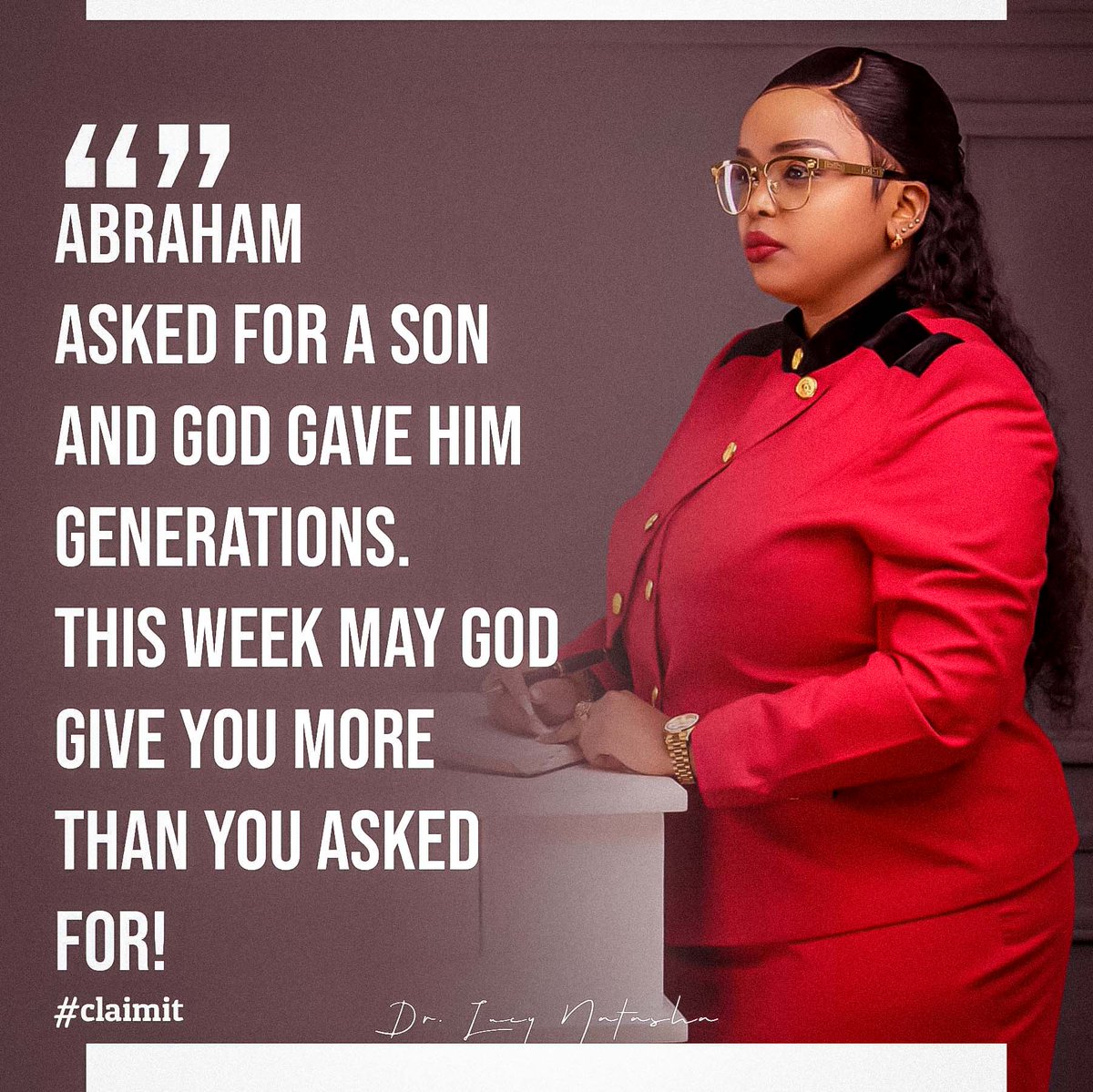 RevLucyNatasha's tweet image. Abraham asked for a Son and God gave him generations.
May God give you more than you ask for in Jesus name 🙏🏾

Type "AMEN" to claim it.