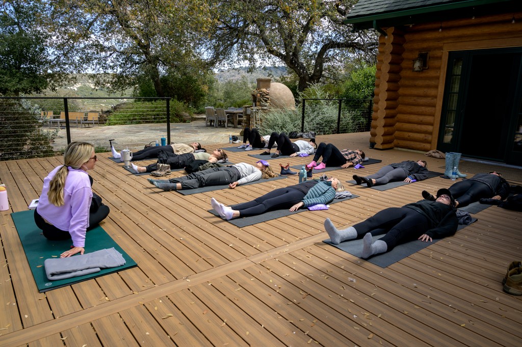 CKIVFoundation's tweet photo. POV you’re at the C4 Ranch for Spouse Reset weekend relaxing with some breath work and guided mindful meditation🧘🏽♀️
#c4foundation #c4ranch #programming #spousereset #meditation#breathwork #nature https://t.co/gHpex88cXT