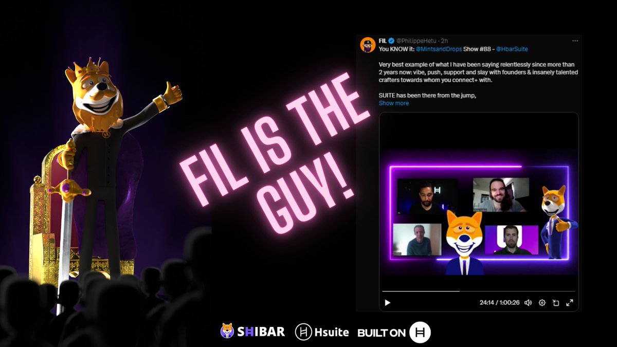 ShibarNetwork's tweet image. Great Interview with part of my Team. @PhilippeHetu picture me when I was just an executive.
Excellent Interview with my Creators and Tutors!
@HbarSuite #DeFiSummer