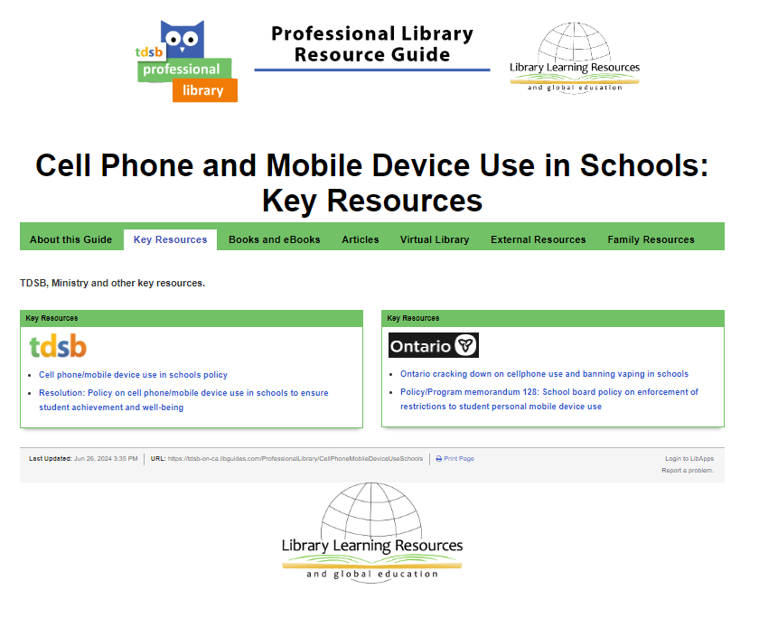 TDSB Professional Teaching and Learning Library tweet media