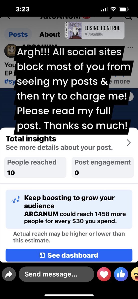 brettschieber's tweet photo. This is so frustrating! #facebook, #instagram, #X, #tiktok, etc, does this to all of my music pages.#socialmedia #independentmusic #independentmusician #indiemusic #indiemusician #indieartist #independentartist #unsignedmusic https://t.co/eAQQfexr8W