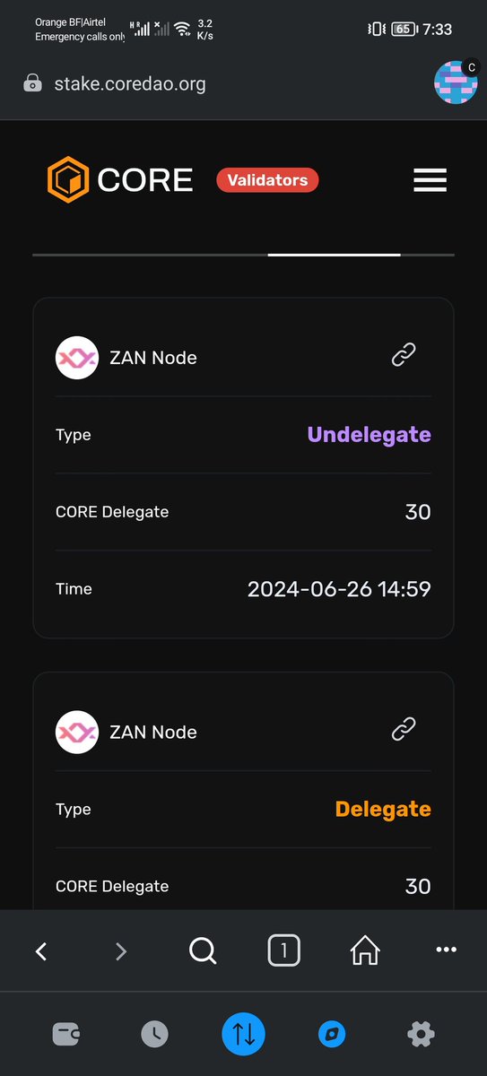 ibexprudent42's tweet photo. @Coredao_Org Look at the time the undelegate it from Zane Node validiator. Some just send me that 35 core for me to trade for him. https://t.co/p021a9ilV5