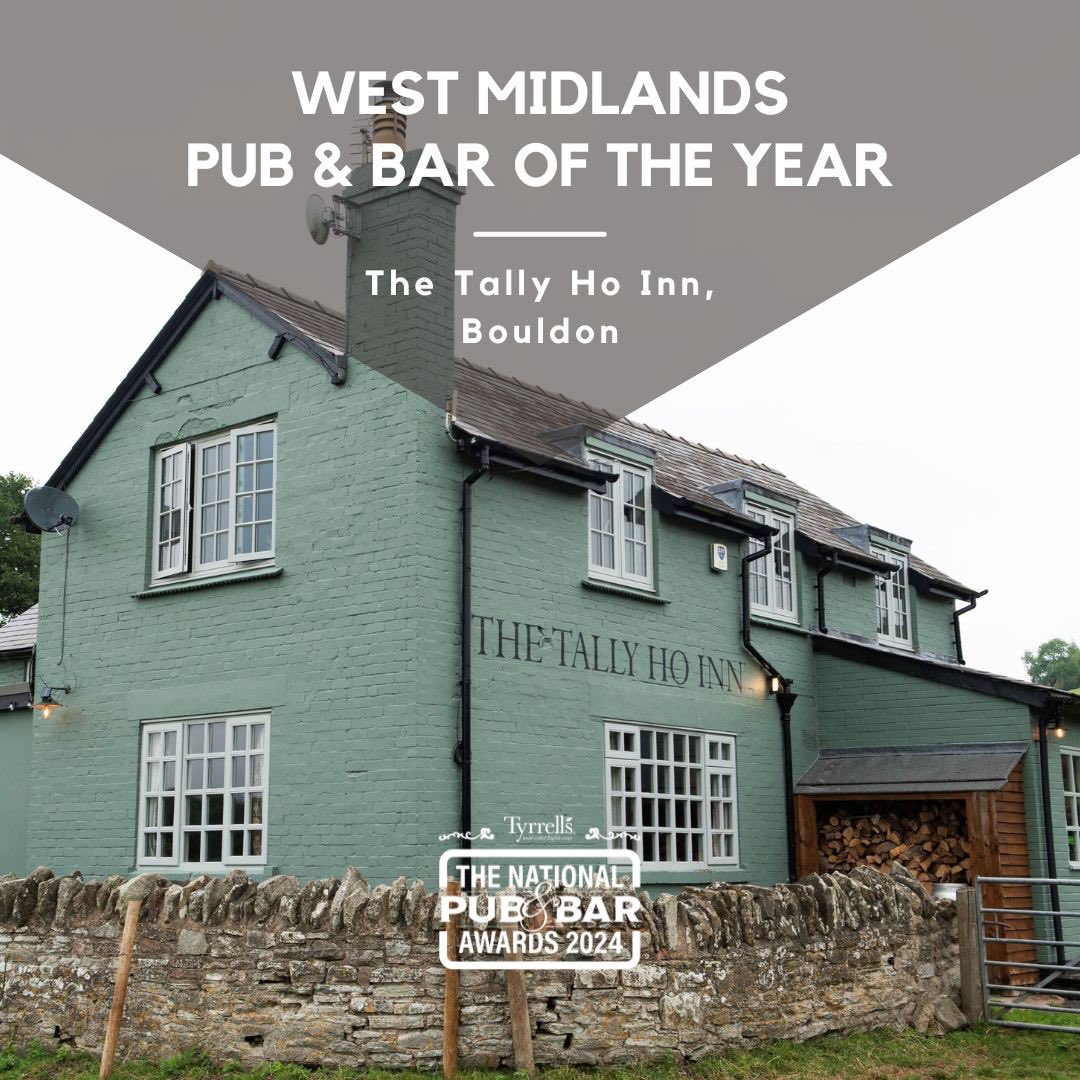 The West Midlands Pub &amp; Bar of the Year is <a href="/TheTallyHoInn/">The Tally Ho Inn</a>, #Shropshire, a haven for diners and drinkers alike, its food offering tempts the drive-out diner and supports local suppliers by harnessing all that its immediate surroundings have to offer. #PubandBarAwards