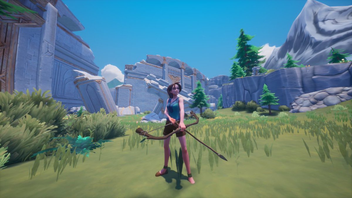 Infiltrated Lara Croft into ANOTHER video game, this time Palia. Outfit choices were a bit trickier this time, but the crossbow topped it out (a nice shoutout to the reboot series) #tombraider #laracroft #palia