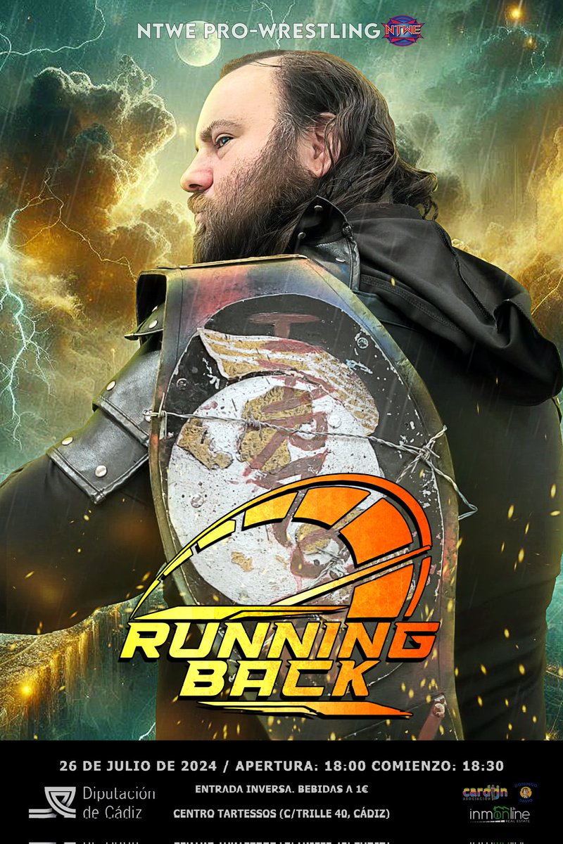 🚨 NUEVO SHOW 🚨 

⏩ RUNNING BACK '24 ⏪

Corby como nuevo retador del título Hardcore. ¿Quién será el nuevo rival del príncipe aéreo?

🗓️ Viernes, 26 de Julio
📍 Tartessos (C/Trille nº40) CÁDIZ 
🕕 Apertura: 18:00 Comienzo: 18:30
🎫 Entrada Inversa

¡Os esperamos Familia! 💛💙