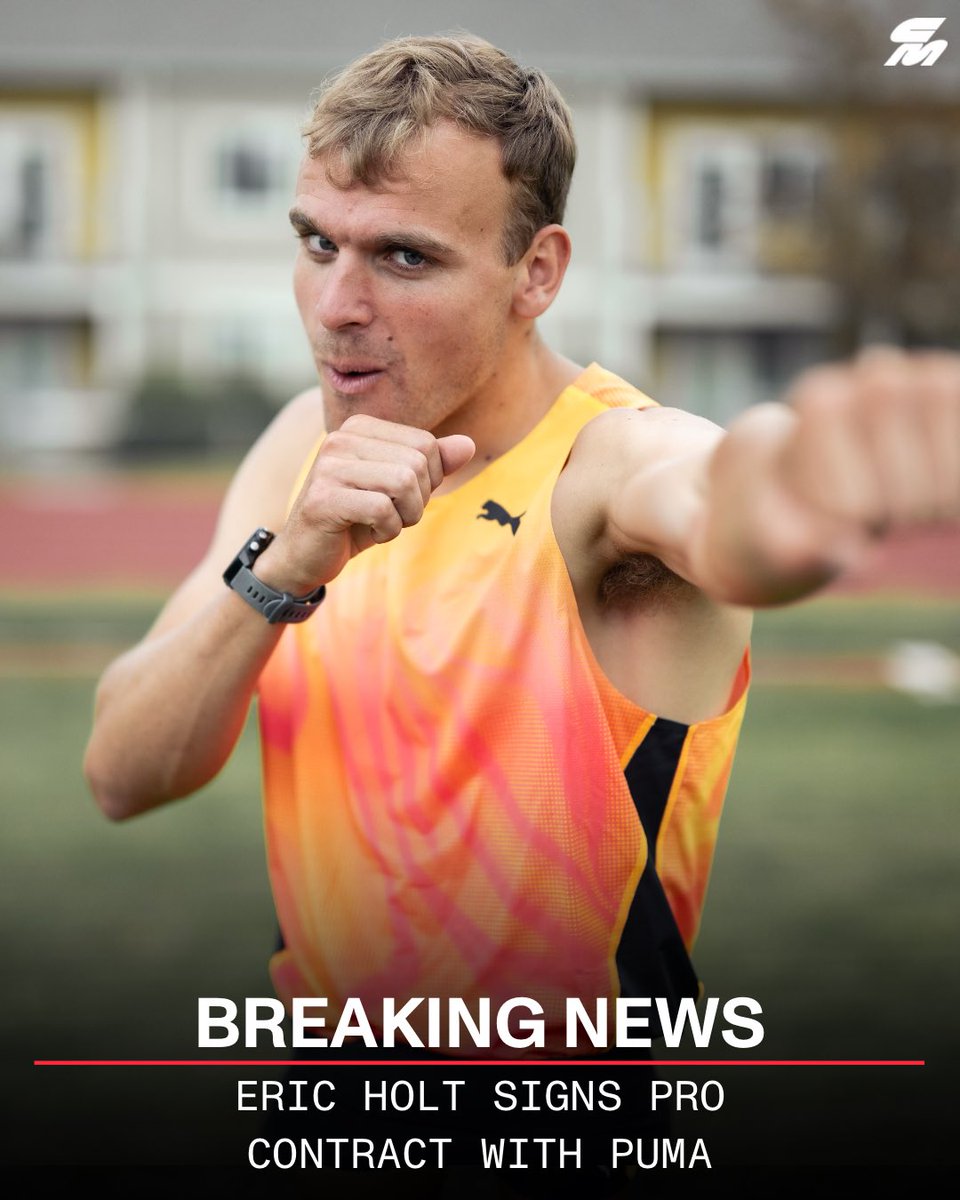 CitiusMag's tweet image. For Eric Holt, this is a dream come true. ✨

✍️ BREAKING NEWS: @E_HOLT_THE_BOLT has officially signed a pro contract with @PUMARunning. 

After years of racing and making improvements while unsponsored and training with Empire Elite, he will finally have the backing of a…