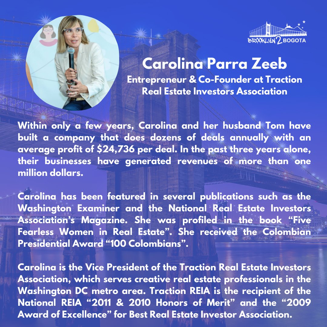 Gracias a cada speaker de nuestro evento. 

Carolina Parra nos demostró como "Nunca digas nunca" puede ser el camino a nuevas oportunidades y crecimiento.

brooklyn2bogota.com
