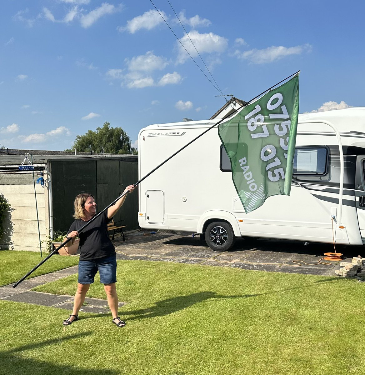 All packed and ready to fly the flag!!   <a href="/ChrisMoyles/">Chris Moyles</a> <a href="/Pipskin/">Pippa Taylor Tarrant</a> <a href="/JamesRobinson/">James Robinson</a> <a href="/domisatwit/">Dominic Byrne</a> #radioxflags