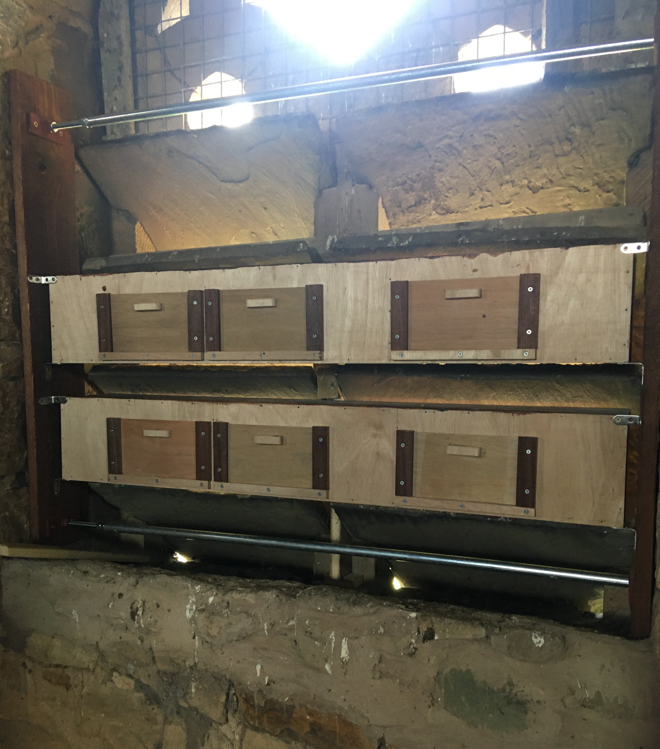 LancasterSwifts's tweet photo. Spent today with the legendary Len of @bandbswifts who installed 12 Swift boxes made by Lancaster Men's Hub https://t.co/UHQChstjc2 in the church tower of @StJohnsEllel.   Fantastic work from everyone and huge thanks all round. https://t.co/mZ9abafTUp