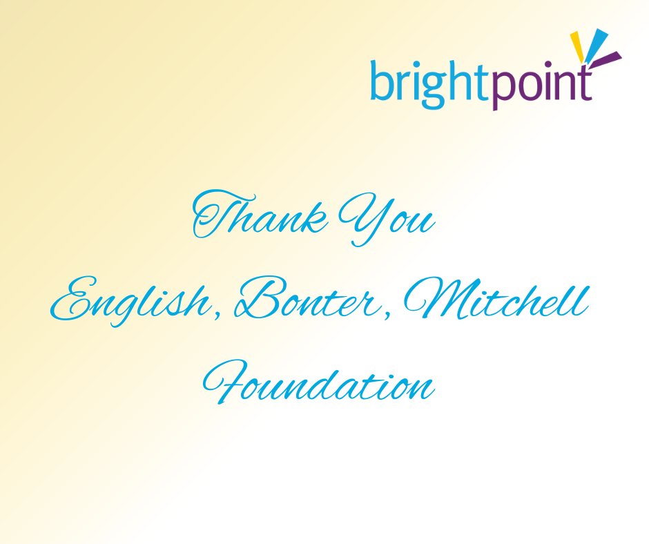 Brightpoint has received a grant from the English, Bonter, Mitchell Foundation for our Health Coverage Assistance program. 

With this support, Brightpoint can continue providing access to healthcare to individuals and families in northeast Indiana at no cost.