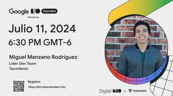 🎉¡Conoce a nuestro tercer speaker del Google I/O Extended 2024-Monterrey! 🎉

🗣 Miguel es especialista en la implementación de propuestas educativas disruptivas en áreas de tecnología, innovación y desarrollo web, con una visión orientada a la mejora continua y la excelencia.