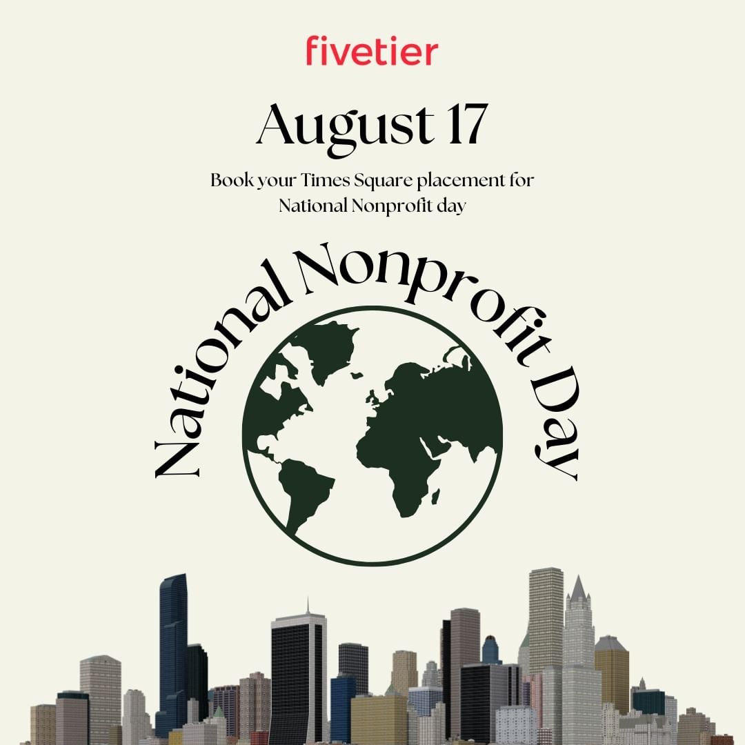 We are doing a special promo for #nonprofitday!! Reach out to us if you'd want your nonprofit on the billboards in 💫Times Square💫