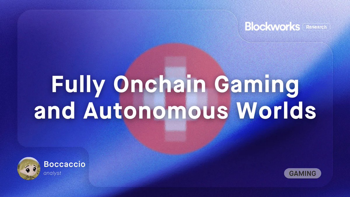 1/

Fully onchain gaming has historically struggled with onboarding, as games have been simple and tooling has been limited.

However, with the launch of new tooling and frameworks, such as <a href="/ArgusLabs_/">ARGUS ◢ ✦ ◣</a>' World Engine and <a href="/latticexyz/">Lattice</a>'s MUD, the sector might see new interest.