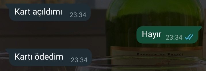 Benim en sevdiğim mesaj budur daha üst seviyesi yok bu saatten sonra