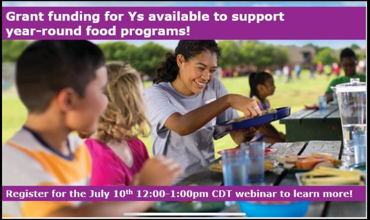 Stacey McDaniel (@staceymcdaniely) on Twitter photo #YMCA s—I am so excited to share YUSA has secured $4.75 M for new grant opportunities for Ys to build capacity in year-round food programs! Learn more & RSVP for a July 10th webinar about this opportunity here: link.ymca.net/mlink/post/MTQ… #TheYFeedsKids <a href="/livingourcause/">Y Staff & Volunteers</a> #ForaBetterUs #YMCA s—I am so excited to share YUSA has secured $4.75 M for new grant opportunities for Ys to build capacity in year-round food programs! Learn more & RSVP for a July 10th webinar about this opportunity here: link.ymca.net/mlink/post/MTQ… #TheYFeedsKids <a href="/livingourcause/">Y Staff & Volunteers</a> #ForaBetterUs
