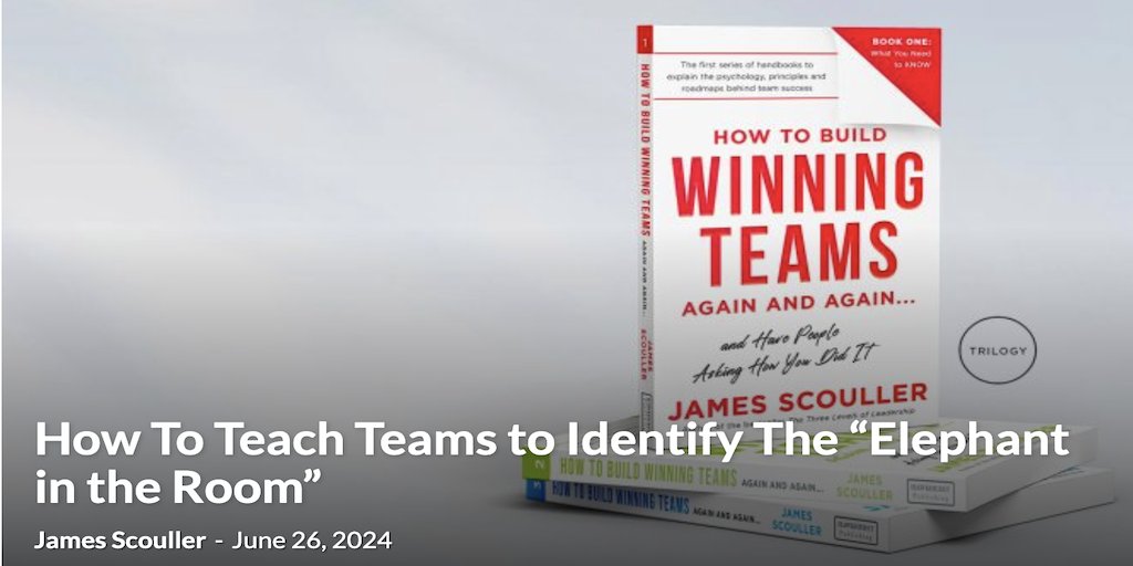 A must-read! Enjoy these excerpts from #leadership guru, <a href="/JamesScouller/">James Scouller 💙</a>, and his latest reads &gt;&gt;&gt; "How To Build Winning Teams Again And Again" (Books One, Two, and Three).

And, check out tips on how to address any (unspoken) issue! trainingmag.com/how-to-teach-t…

#LeadershipDevelopment
