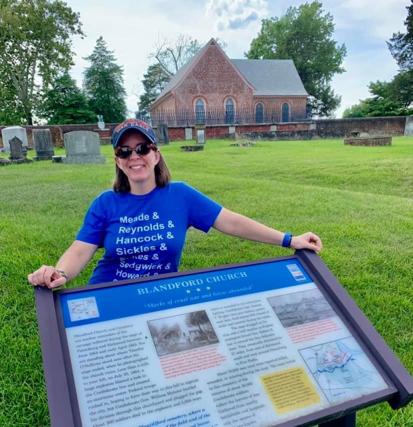 Nice wayside on the Blandford Church (Battle of the Crater), <a href="/CivilWarTrails/">Civil War Trails</a> !