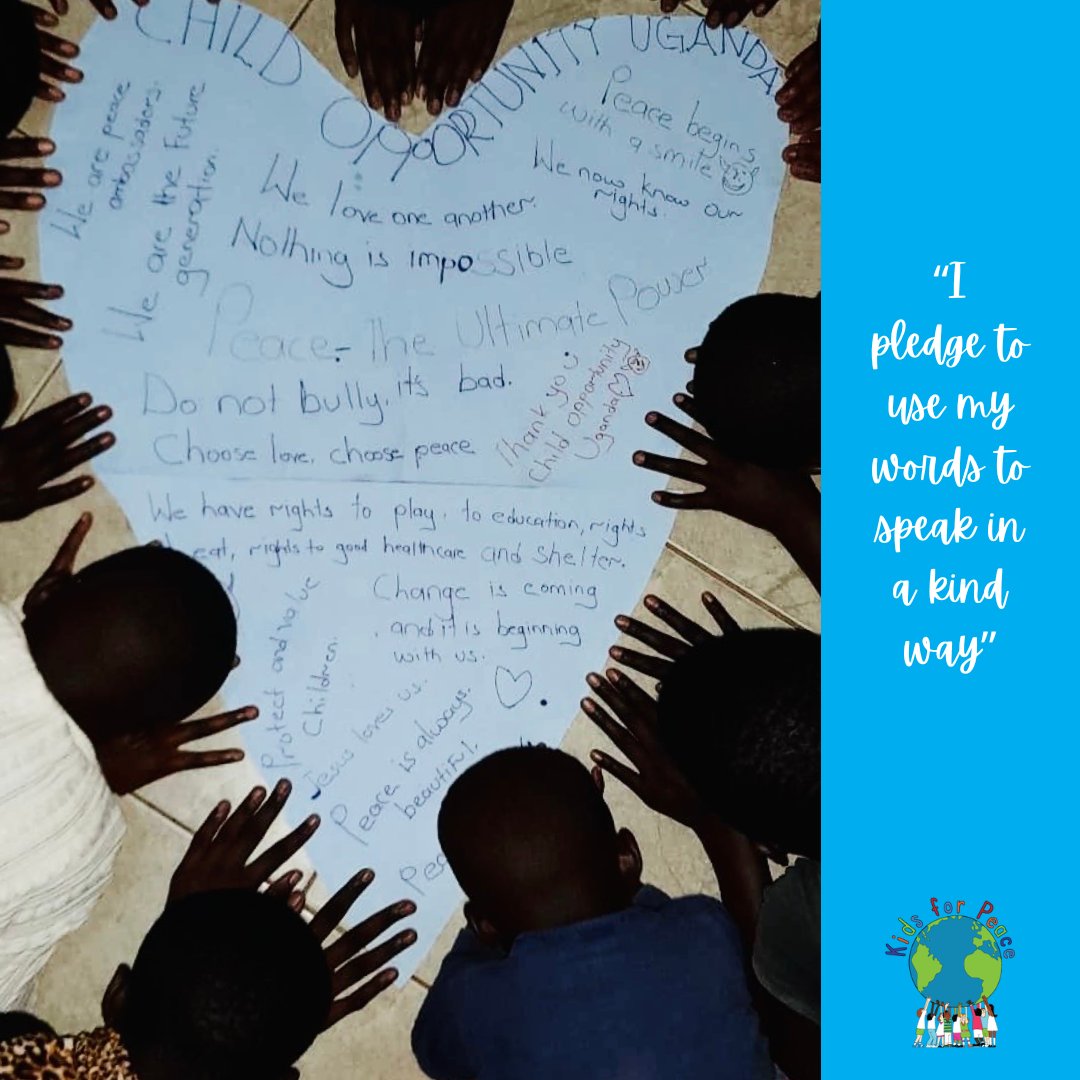 Child Opportunity Uganda Kids for Peace in Lira, Uganda, filled a big, beautiful paper heart with positive affirmations and messages. “Change is coming, and it is beginning with us.” Your powerful words are an inspiration to us all. ❤️

kidsforpeaceglobal.org/the-peace-pled…