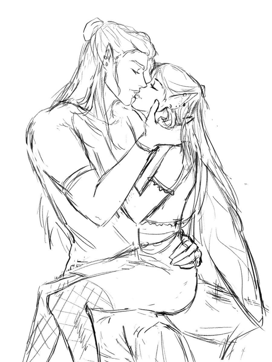 naimeiy's tweet image. Roiben and Kaye. #Tithe #rathroibenrye #kayefierch #WIP