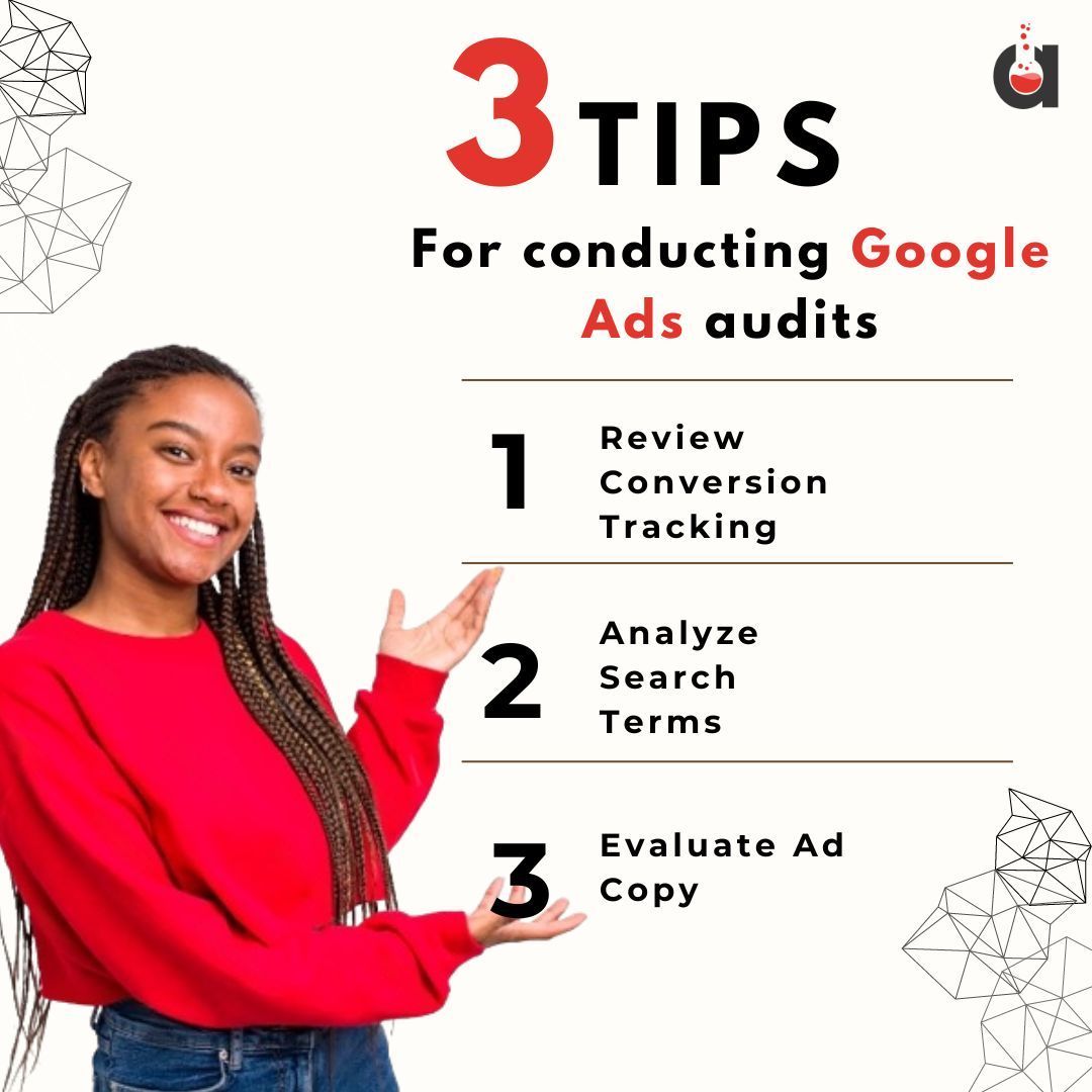 TheAdLabz's tweet image. Google Ads Audit: 3 Strategies

Track all conversions for true ROI 📈
Use negative keywords to filter traffic 🔑
Improve CTR with better ad copy ✍️
Boost your ROAS with these tips! 🚀

#GoogleAds #AdLab #ROAS #AdAudit
