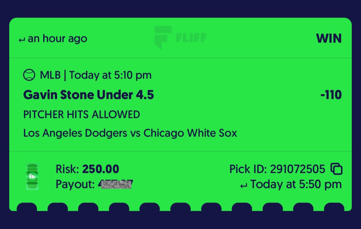 zenhadprops's tweet photo. absolutely destroyed fliff td +10u day
cash the free "x" play too
#gamblingtwitter #prizepicklocks #prizepicks #underdog #sleeperapp #sleeperpicks #chalkboard #nba #nhl #mlb #mlblocks #fliff #fliffplays https://t.co/2c4fzaRFfV