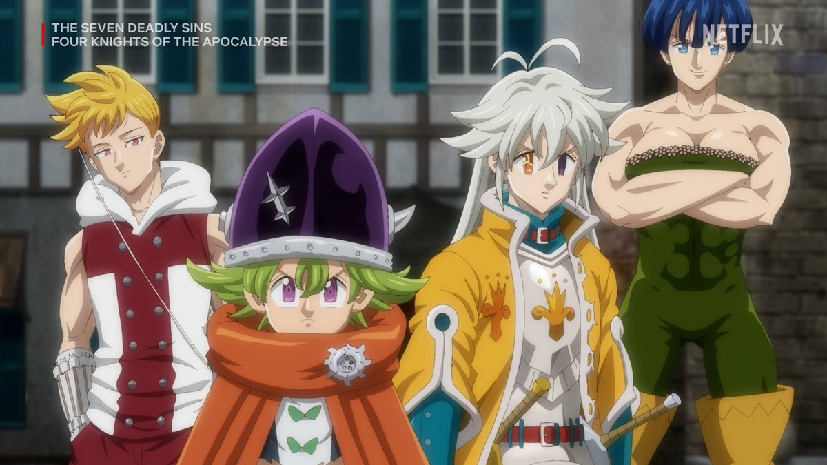 The knights have gathered!! 👀✨ Who are you looking forward to meeting?

The Seven Deadly Sins: Four Knights of the Apocalypse: Season 1 Part 2 premieres in FOUR hours!