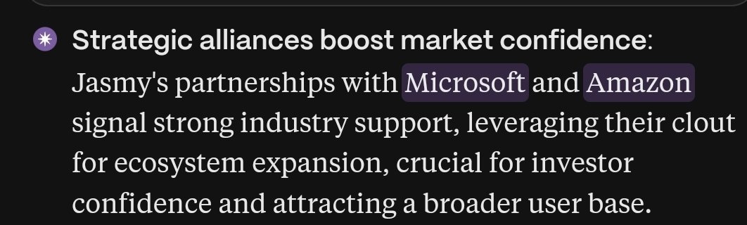 HugotJean2's tweet image. Don't forget that #jasmy has partnerships with #Amazon and #Microsoft  💎🙌

eightify.app/media/how-jasm…