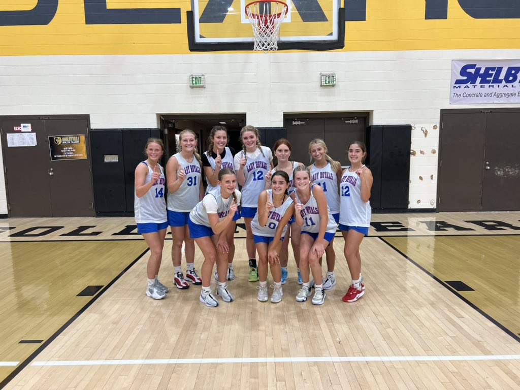 The Lady Royals finish league play with two championships tonight at Shelbyville.

Both teams finish up tomorrow with a scrimmage at 1:30 pm vs Brownsburg.

Summer Records:

Varsity- 10-1.

JV - 10-0.

Great job ladies!