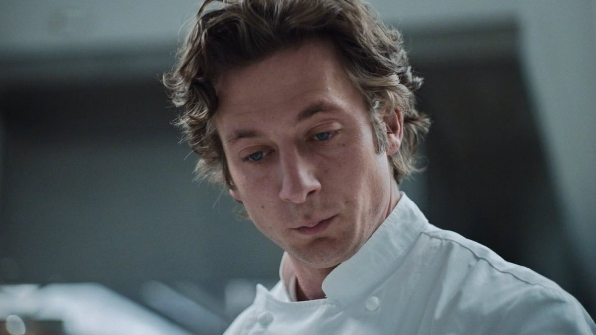 rhaelina's tweet photo. carmy plating the best meal syd ever had 🥹 and isn’t it just so pretty to think all along there was some invisible string tying you to me? #TheBear https://t.co/zfpZxheSJG