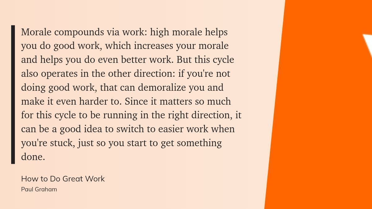 🛠️💡 HOW TO MASTER YOUR CRAFT 10

Don't underestimate the power of team morale.