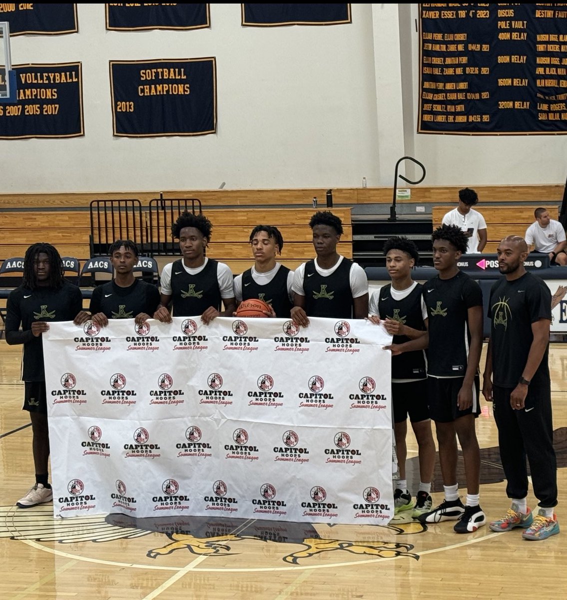 Between Summer league, Live, and Team Camps, these guys played 18 games within the last month.  We learned through wins and losses and accomplished our goal of growing as a team.  Proud of these young men for their hard work, grit, and June with a @capitolhoopssl NIT 🏆 #JFK🔰