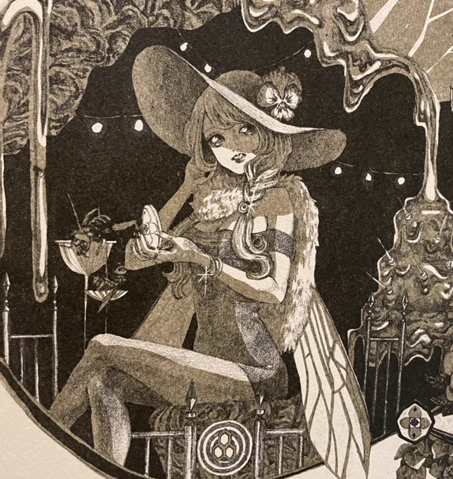 🐝🏵️ #リトグラフ #版画