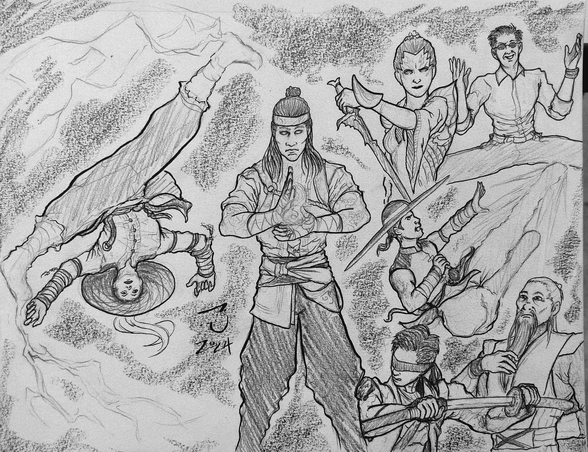 DarkSkai_NUTS's tweet image. #shaolinmonk #drawing based on #mortalkombat1 I use &quot;based&quot; loosely as there aren&apos;t too many #monks in #mk1 unlike the ninjas 
 
#sketch #sketchbook #9x12 #pencil #ink #graphite #gaming #netherrealmstudios #liukang #kenshi #kunglao #raiden #shujinko #ashrah #johnnycage