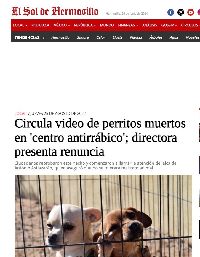 Mocram581Ocram's tweet photo. @NARANJERO75 @cedhsonora @OmarCardenass @ricardoaayala @elarielbe @acastrejon @Abolocooo @JeChuyHuerta @jcubedo @ebauman70 @Lopitos_ @bhehehr @NARANJERO75 La doctora Izzy Martínez que realizó la necropsia no trabaja para @fgjesonora, es amiga de la lic Margarita Garzón, hermana del propietario de Channel. Esta dra fue directora del antirrábico y despedida con denuncia por maltrato animal. Ahí nomas https://t.co/bD7iynvuPN