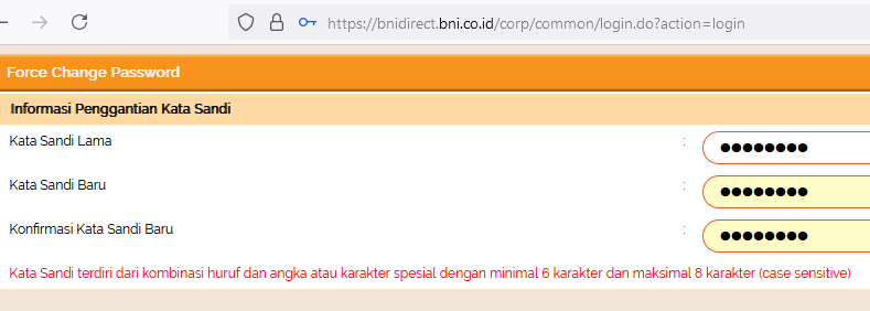 gabri_ns's tweet photo. hari gini nglimit password 8 karakter?🤦‍♂️
cc @bni https://t.co/XVcXHOxrrg