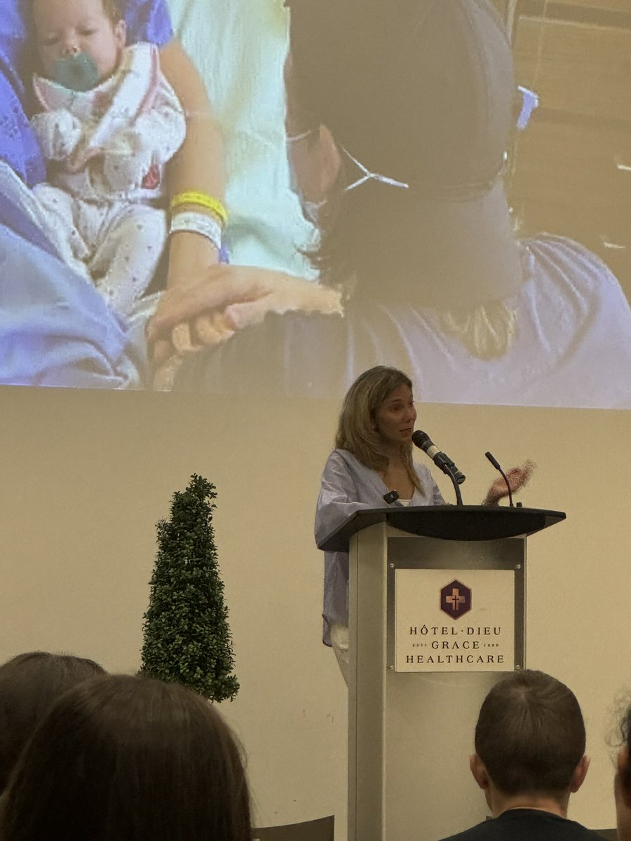 Speaking and thanking the staff at HDGH.