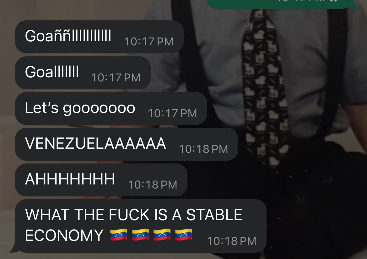 mi novio el que jamás ha pisado Venezuela: #vinotinto #ManoTengoFe
