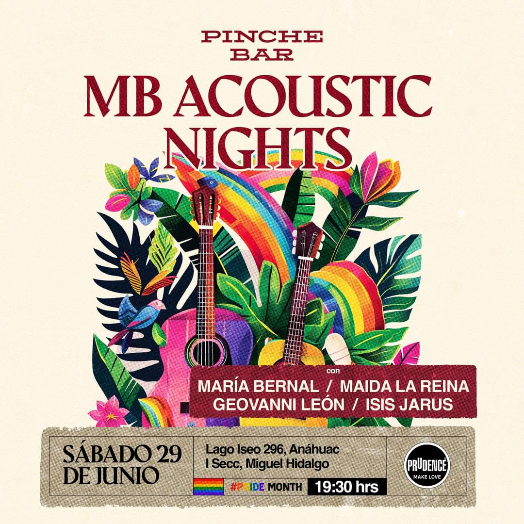 No te pierdas a <a href="/SoyMariaBernal/">María Bernal</a> + invitados este sábado 29 de junio en <a href="/PincheBar/">PincheBar</a>. Un talento importante de 𝙀𝙢𝙥𝙪𝙟𝙚 𝘼𝙧𝙩𝙞𝙨𝙩𝙖𝙨