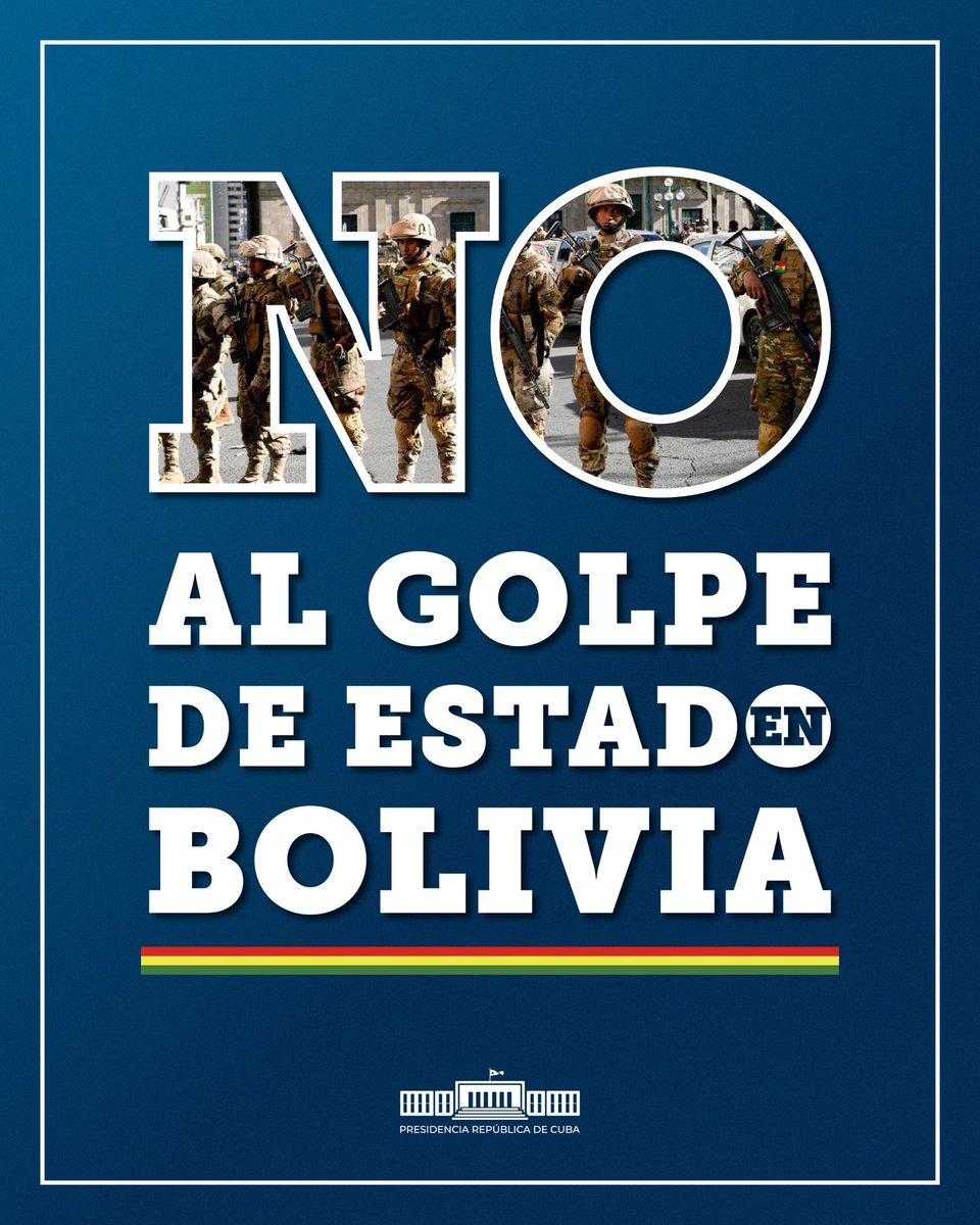 ¡No al Golpe de Estado en #Bolivia!

🇨🇺❤️🇧🇴