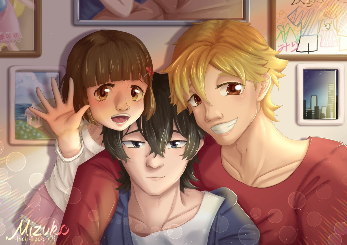 tachi_mizuko's tweet photo. #BuddyDaddies art, because I read every #fanfic that was available for it at the time, then wrote some of my own. (And still have more planned....) God damn this show was wholesome though! Still love it to pieces~
#fanart #kazurei #kurusukazuki #suwarei #animefanart #familyphoto https://t.co/oLyNo7XB9D