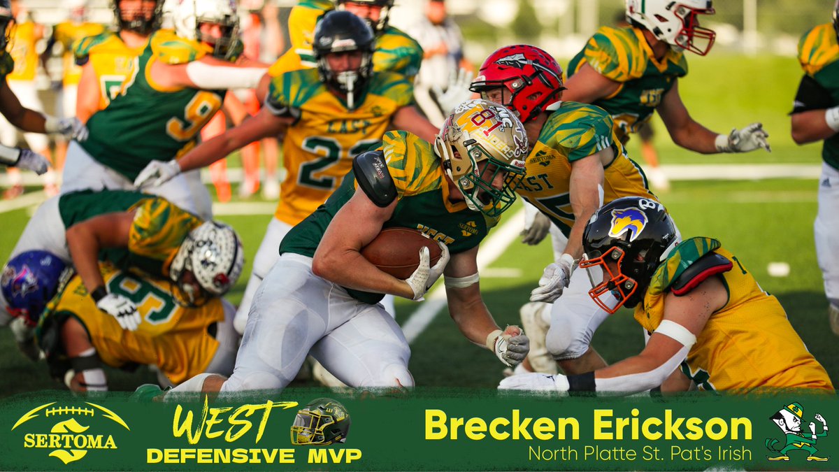 Striv Sports (@strivsports) on Twitter photo Here are your Offensive & Defensive MVPs for the 47th Sertoma <a href="/NE8manFB/">NEMFCA</a> All-Star Classic 🏈🏅
🟡 East OMVP - <a href="/Breckan24/">Breckan Schluter</a> (EMF)
🟢 West OMVP - <a href="/TreyConnell1/">Trey Connell</a> (South Loup)
🟡 East DMVP - Colton Klosen (<a href="/HDJaguars/">Howells Dodge</a>)
🟢 West DMVP - <a href="/ericksonbrecken/">Brecken</a> (NPSP)
#NE8man24 | #nebpreps | #n8m Here are your Offensive & Defensive MVPs for the 47th Sertoma <a href="/NE8manFB/">NEMFCA</a> All-Star Classic 🏈🏅
🟡 East OMVP - <a href="/Breckan24/">Breckan Schluter</a> (EMF)
🟢 West OMVP - <a href="/TreyConnell1/">Trey Connell</a> (South Loup)
🟡 East DMVP - Colton Klosen (<a href="/HDJaguars/">Howells Dodge</a>)
🟢 West DMVP - <a href="/ericksonbrecken/">Brecken</a> (NPSP)
#NE8man24 | #nebpreps | #n8m