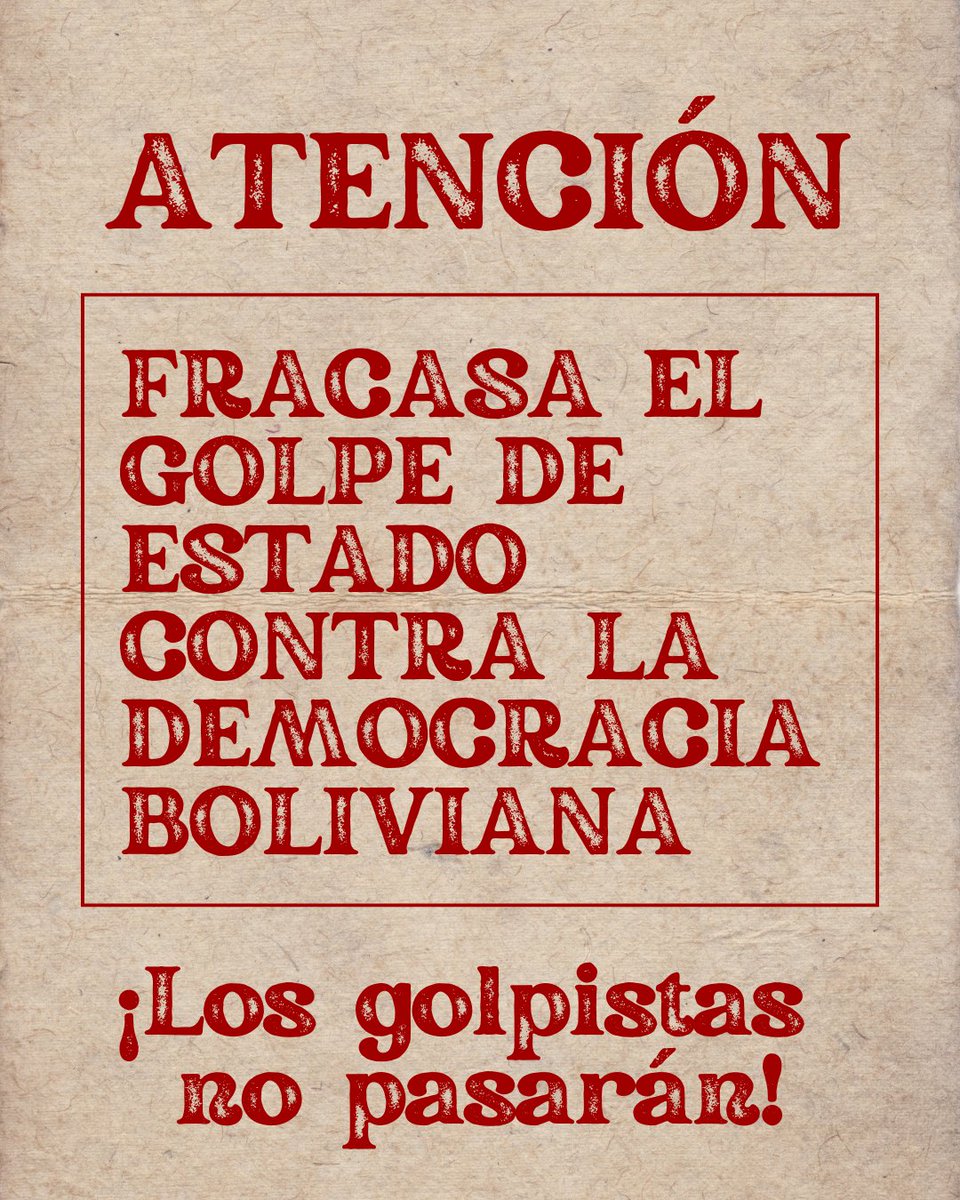 ImprentaRep's tweet photo. El pueblo boliviano celebra la retirada de los militares golpistas luego del cambio de la cúpula militar.

¡Los golpistas no pasarán! https://t.co/4a2xNpgtNd